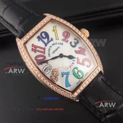 Perfect Replica Franck Muller Geneve Watches Color Dreams Dial Rose Gold